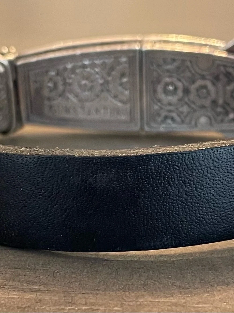 Konstantino Plato Maltese Cross Leather Bracelet Sterling Silver 925